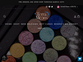 'terramoonscosmetics.com' screenshot