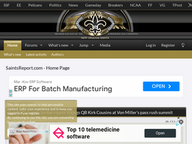 'saintsreport.com' screenshot