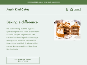austinkindcakes.com homepage screenshot