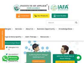 'iafaforallergy.com' screenshot