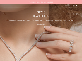 Gems Jewellers homepage screenshot