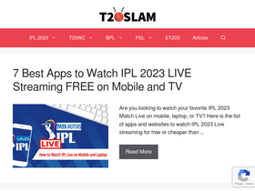 't20slam.com' screenshot