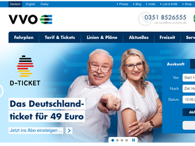 'vvo-online.de' screenshot