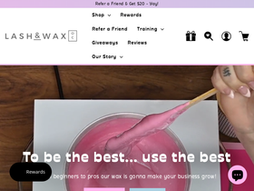 Lash and Wax OC website screenshot