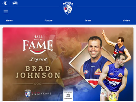 'westernbulldogs.com.au' screenshot