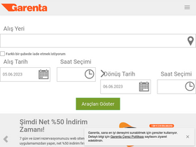 'garenta.com.tr' screenshot