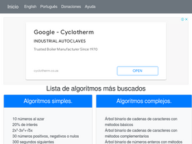 'algoritmosurgentes.com' screenshot