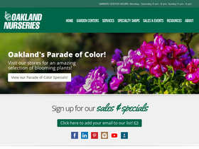 'oaklandnursery.com' screenshot