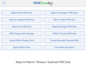 'pancardapp.com' screenshot