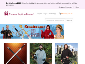 'museumreplicas.com' screenshot