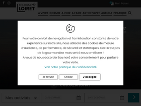 'tourismeloiret.com' screenshot