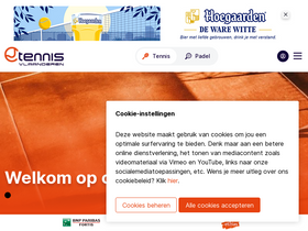 'tennisvlaanderen.be' screenshot