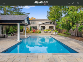 aquablockpools.ca homepage screenshot