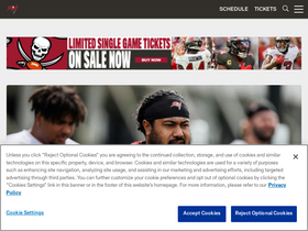 'buccaneers.com' screenshot