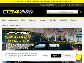 '034motorsport.com' screenshot