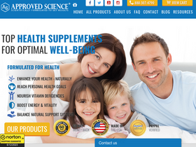 'approvedscience.com' screenshot
