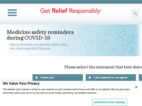 'getreliefresponsibly.com' screenshot