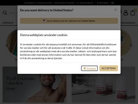 'gents.se' screenshot