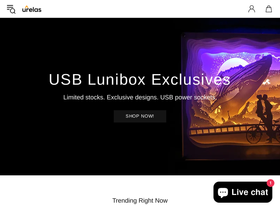 Urelas Shopping homepage screenshot