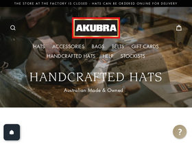 Akubra Hats website screenshot