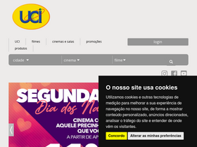 'ucicinemas.com.br' screenshot