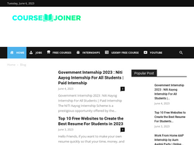 'coursejoiner.com' screenshot