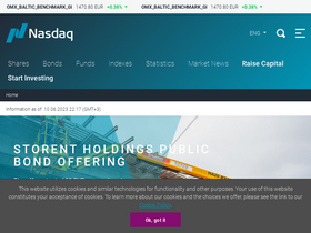 'nasdaqbaltic.com' screenshot