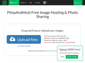 'pimpandhost.com' screenshot