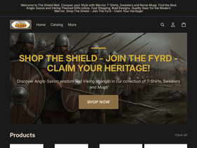theshieldwall.store homepage screenshot