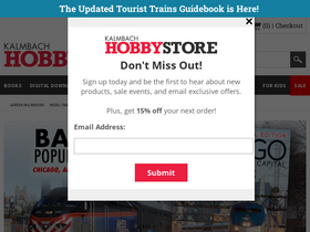 'kalmbachhobbystore.com' screenshot