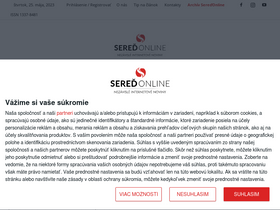 'seredonline.sk' screenshot