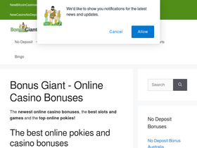 'bonusgiant.com' screenshot