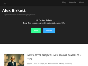 'alexbirkett.com' screenshot