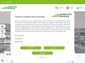 'stadtwerke-flensburg.de' screenshot