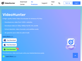 'videohunter.net' screenshot