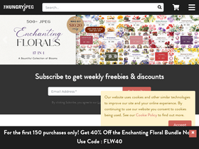 'thehungryjpeg.com' screenshot