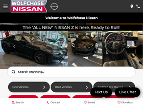 'wolfchasenissan.com' screenshot