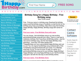'1happybirthday.com' screenshot