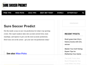 'suresoccerpredict.com' screenshot