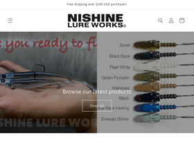 nishinelureworks.com homepage screenshot