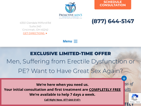 'proactivemensmedical.com' screenshot