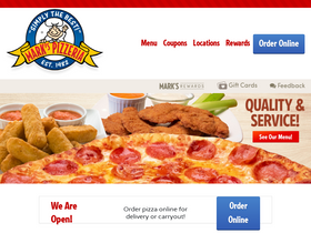 'markspizzeria.com' screenshot