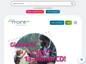 '4frontcu.com' screenshot