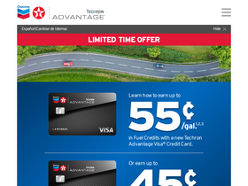 'chevrontexacocards.com' screenshot