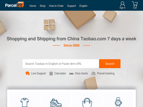 'parcelup.com' screenshot