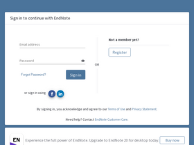 'myendnoteweb.com' screenshot