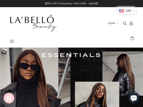 LA' BELLO BEAUTY homepage screenshot