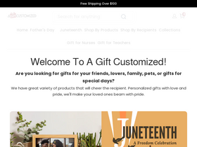 'agiftcustomized.com' screenshot