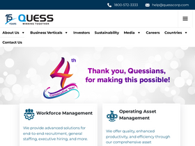 'quesscorp.com' screenshot