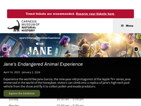 'carnegiemnh.org' screenshot